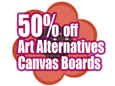spring cleaning sale - 50% off Art Alternatives canvas boards