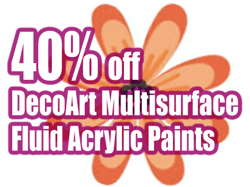 spring cleaning sale - 40% off DecoArt Multi-surface acrylics