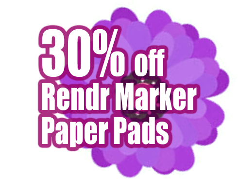 spring cleaning sale - 30% off Rendr Marker Pads