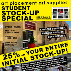 art placement student stock up special ICON