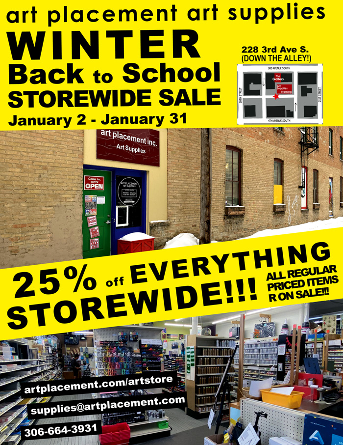 2026 winter back to school sale at art placement art supplies