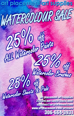 May 2026 watercolor sale at art placement art supplies