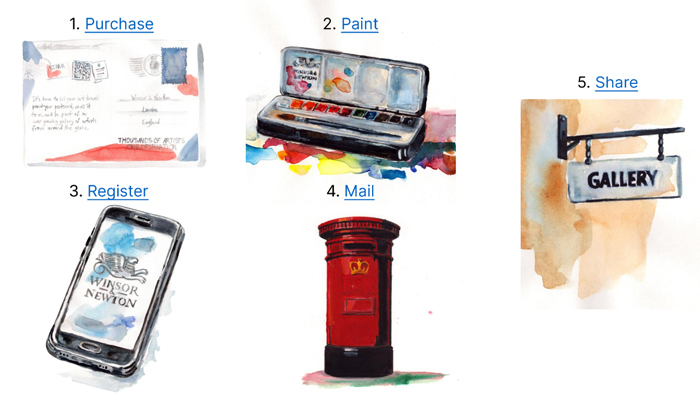 Winsor & Newton Art Mail Steps