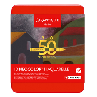 Caran d'Ache Neocolor II 50th anniversary Set of 10 - DARK colors