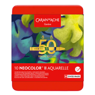 Caran d'Ache Neocolor II 50th anniversary Set of 10 - LUSH colors