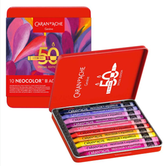 Caran d'Ache Neocolor II 50th anniversary Set of 10 - POP colors