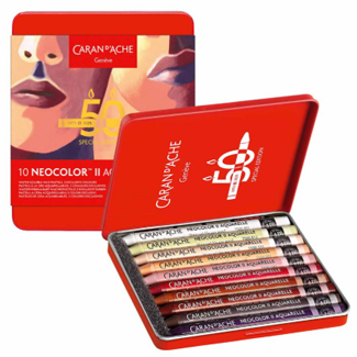 Caran d'Ache Neocolor II 50th anniversary Set of 10 - PORTRAIT colors