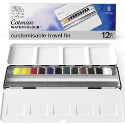 Cotman Watercolor 12 color customizable tin set