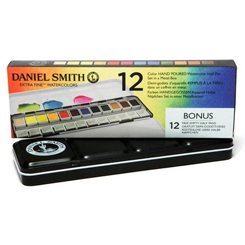 Daniel Smith CLASSIC 12 color watercolor pan set in metal tin