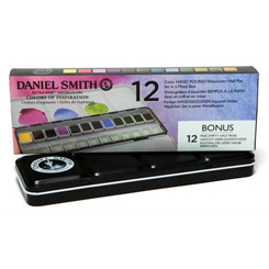 Daniel Smith INSPIRATION 12 color watercolor pan set in metal tin