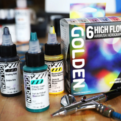 airbrushes and airbrush paints available at art placement art supplies, Saskatoon's best art supply store