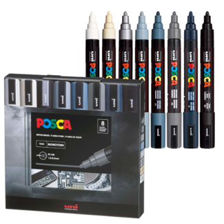 POSCA Paint Markers 5M Set of 8 Neutral Colors