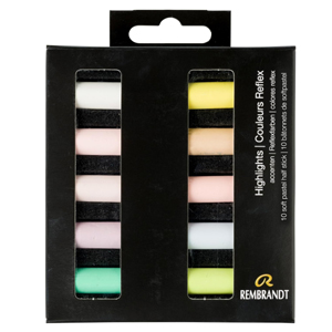 Rembrandt soft pastel half stick 10 set - highlights