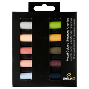 Rembrandt soft pastel half stick set of 10 - muted colours